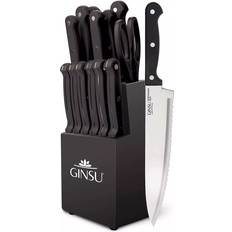 Ginsu Daku Series Dishwasher Safe Black Ceramic Coated 6-Piece Steak Knife Set