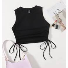 Shein XXL Tank Tops Shein Drawstring Ruched Side Crop Tank Top