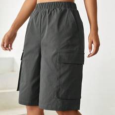 Shein L - Women Shorts Shein Flap Pocket Side Bermuda Shorts