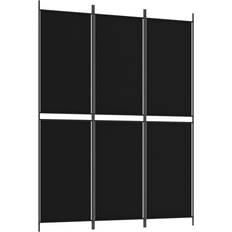 Black Room Dividers vidaXL 3-Panels Stof Rumdeler