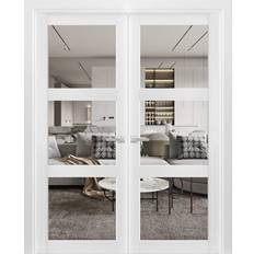 Sarto Solid French Double Interior Door Clear Glass S 0502-Y R (x)