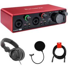 Studio Equipment Focusrite Focusrite Scarlett 2i2 3rd Gen USB Audio Interface Bundle with Polsen Studio Monitor Headphones, Pop Filter, and XLR-XLR Cable