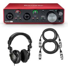 Studio Equipment Focusrite Scarlett 2i2 3rd Gen 2x2 USB Audio Interface w/ Headphones, XLR Cable