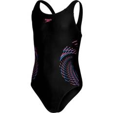 Badeanzüge Speedo Girl's Muscleback Swimsuit - Black/Purple (80832414379)