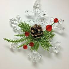 GANZ Mistletoe Pine Snowflakes Christmas Tree Ornament 3