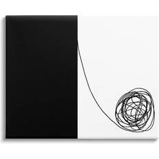Wall Decor Stupell Industries Simple Abstract Modern Black & White Scribble Posters Graphic Wall Decor
