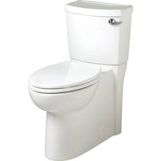 Water Toilets American Standard 2989.813 Cadet 1.28 GPF Two-Piece Elongated Toilet Slow Close Seat Included White Fixture Toilet Two-Piece Round White