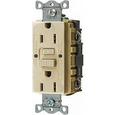 Wall Outlets Hubbell Autoguard Commercial Standard Gfci Receptacle Ivory Nema 5-15R 125 Volts 15 Amps