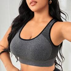 Shein Bras Shein Plus Contrast Binding Sports Bra