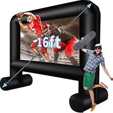 16 feet inflatable movie screen outdoor, inflatable projector screen with blo