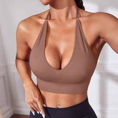 Shein Women Bras Shein Backless Crop Sports Bra