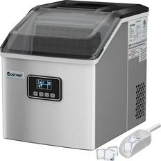 Costway Ice Makers Costway Stainless steel ice maker machine countertop 48lbs/24h self-clean silver