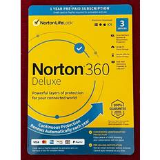 Norton 360 Norton Norton 360 deluxe 2023, 3 devices pc mac android ios 1 year sealed key card