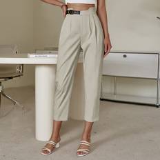 Shein Hosen & Shorts Shein Solid Belted Trousers