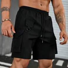Shein Shorts Shein Guys Flap Pocket Drawstring Waist Cargo Shorts