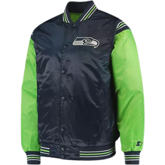 Football Jackets & Sweaters Starter Men's College Seattle Seahawks Enforcer Satin Varsity Full-Snap Jacket