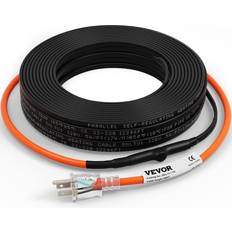 Plumbing VEVOR 100ft Self Regulating Pipe Heating Cable Built-in Thermostat 5W/ft