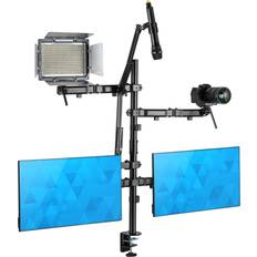 Mount-It! All-In-One Studio Camera Setup Dual Influencer Desk Stand