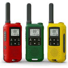 Baofeng BF-33C Walkie Talkie for Kids, FRS License Free 2-Way Radio with NOAA, 4 Miles Long Range Rechargeable 3-Pack