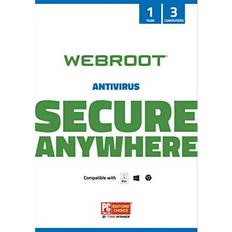 Office Software Webroot Webroot Antivirus Software 2022 3 Device 1 Year Keycard Delivery for PC/Mac