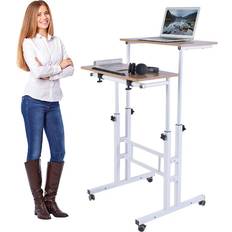 Aiz mobile standing desk, adjustable computer desk rolling assorted colors