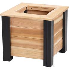 Essentials Haven 18 Square Cedar Planter Box