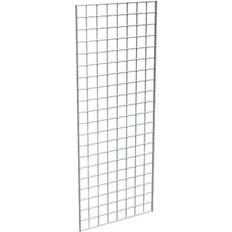 Econoco 2'W X 5'H Wire Grid Wall Panel Chrome Pkg Qty 3