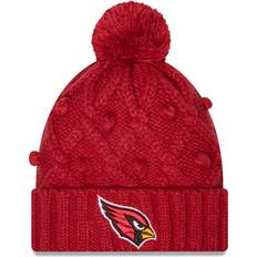 Beanies New Era Women's Cardinal Arizona Cardinals Toasty Cuffed Knit Hat with Pom