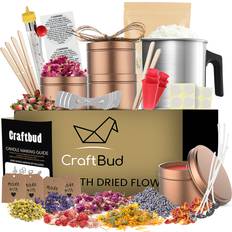 CraftBud Candle Making Kit with Dried Flowers
