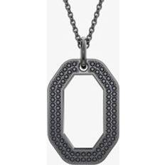 Swarovski Black Jewelry Swarovski Dextera pendant, Octagon shape, Small, Black, Ruthenium plated