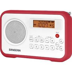 Sangean Portable Radio Radios Sangean Am/fm clock portable