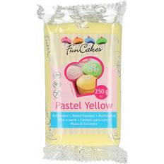 Spiselige Funcakes Pastellgul fondant Sukkerpasta