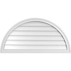 Insulation Strips Ekena Millwork Half Round Surface Mount PVC Gable Vent: Brickmould