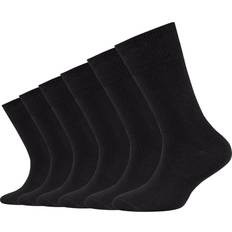 Camano Kid's Socks with Soft Edge 6-pack - Black