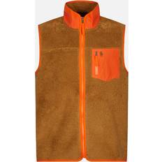 Polo Ralph Lauren Herren Westen Polo Ralph Lauren Fzvestm7 Sleeveless Full Zip Fleece Sweater - Camel/Orange