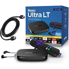 Roku Ultra LT 4K/HDR/HD Streaming Player with Enhanced Voice Remote, Ethernet, MicroSD with Premium 6FT 4K Ready HDMI Cable