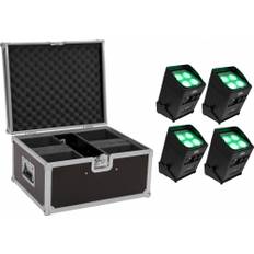 Eurolite Set 4x AKKU UP-4 Entry QCL Spot QuickDMX Case 20000936