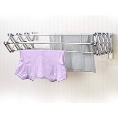 Woolite Collapsible Aluminum Wall Clothes Drying Rack Silver