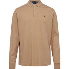 Beige - Herre Pikéskjorter Polo Ralph Lauren Luxury Pima Cotton Long Sleeve Camel Heather Beige