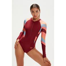 Røde - Unisex Badedrakter Speedo Women's Long Swim Suit, Oxblood/Coral