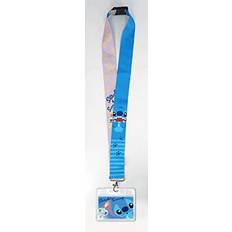 Disney Lilo and Stitch Lanyard with Retractable Card Holder ID Badge Holder  Zip Badge Reel