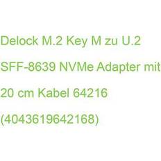 Nvme adapter DeLock m.2 key u.2 sff-8639 nvme