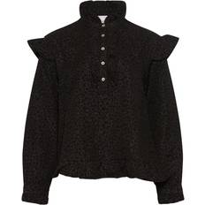 Noella Bluser Noella Reno Ruby Ruffle Blouse - Black