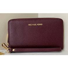 Michael Kors Travel Wallets Michael Kors jet set travel phone case wallet wristlet merlot dark red