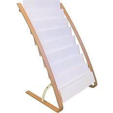 Leaflet Stands Alba Literature 11.7, White/Wood, Steel/ABS DDEXPO8W BC