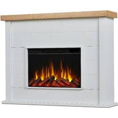 White Fireplaces Real Flame Marshall Slimline Electric in White White