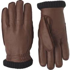 Hestra Deerskin Primaloft Rib Gloves - Chocolate