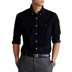 Velvet Shirts Polo Ralph Lauren Slim Fit Corduroy Shirt Man Shirt Black Cotton