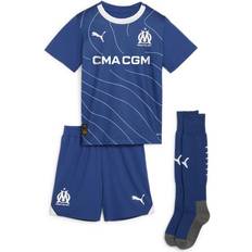 Puma Olympique de Marseille 23/24 Auswärtstrikot Mini-Kit Für Kinder, Blau, Größe: 104, Kleidung