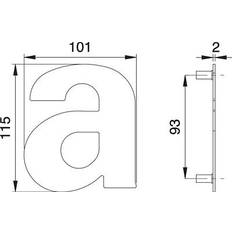 Dieckmann EDI Hausnummer Buchstabe a 114mm